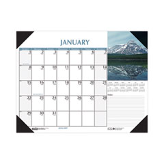 Earthscapes Scenic Desk Pad Calendar, 18 1/2 x 13, 2019