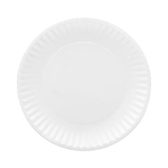 Coated Paper Plates, 6 Inches, White, Round, 100/Pac