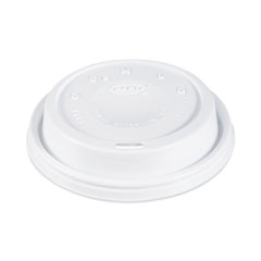 Cappuccino Dome Sipper Lids, Fits 12-24oz Cups, White,