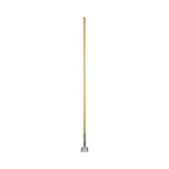 Clip-On Dust Mop Handle, Lacquered Wood, Swivel Head,