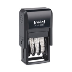 Custom Dater, Self-Inking, 3/16&quot; x 1&quot;, Black/Blue/Red