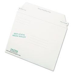 Antistatic Fiberboard Disk Mailer, 6 x 8 5/8, White,