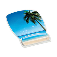 Fun Design Clear Gel Mouse
Pad Wrist Rest, 6 4/5 x 8 3/5
x 3/4, Beach Design