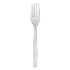 Heavyweight Polypropylene Cutlery, Fork, White,
