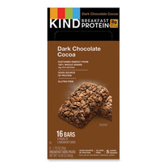 Breakfast Protein Bars, Dark Chocolate Cocoa, 50 g Box,
