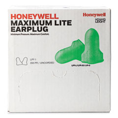 LPF-1 Max Lite Single-Use Earplugs, Cordless, 30NRR,