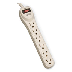 Industrial Power Strip, 6 Outlets, 1 3/4 x 9 1/2 x 1/4,
