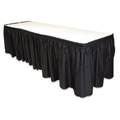 Table Set Linen-Like Table Skirting, 29&quot; x 14ft, Black