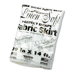 Table Set Linen-Like Table Skirting, 29" x 14ft, White