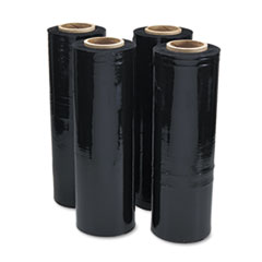 Black Stretch Film, 18&quot; x 1, 500ft Roll, 20mic (80-Gauge),