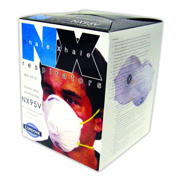 Dust Mask Particulate Respirators, w/Valve, Latex