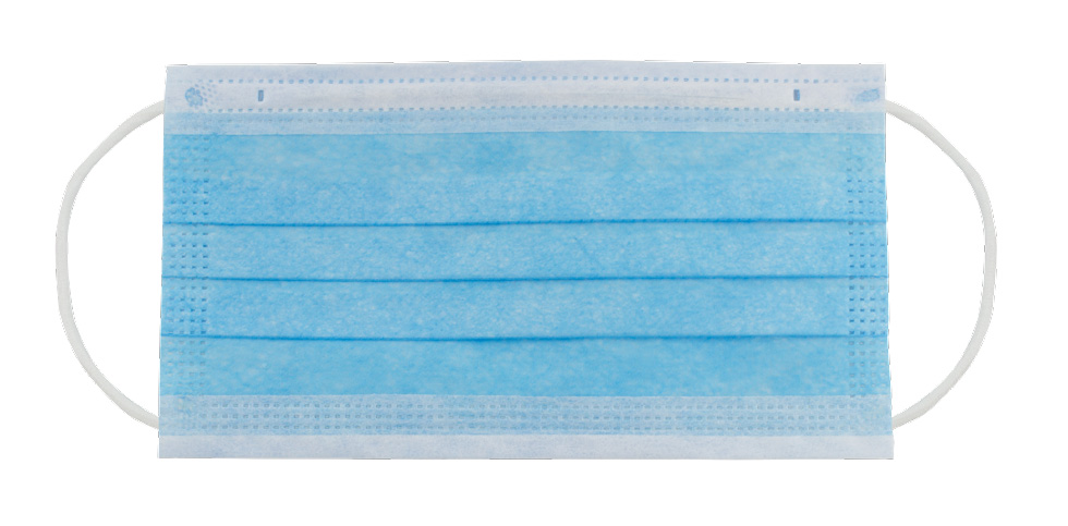 Standard Procedure Face Mask,
Cellulose, Blue, 50/Box