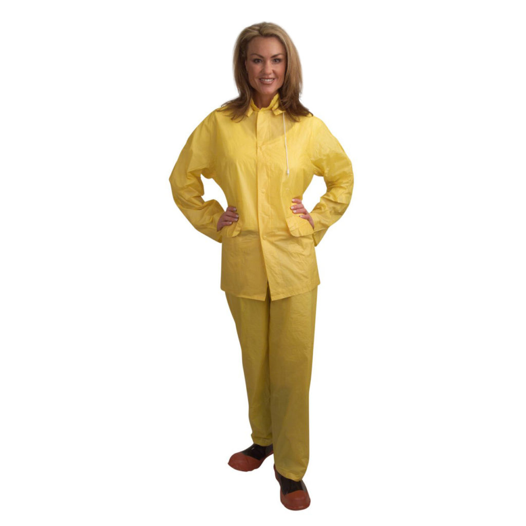 3/Piece Disposable Rainsuit, 10mil, Size XL, Jacket, Bib