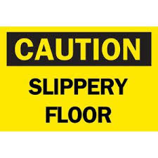Caution Sign, Slippery Floor, (Each)