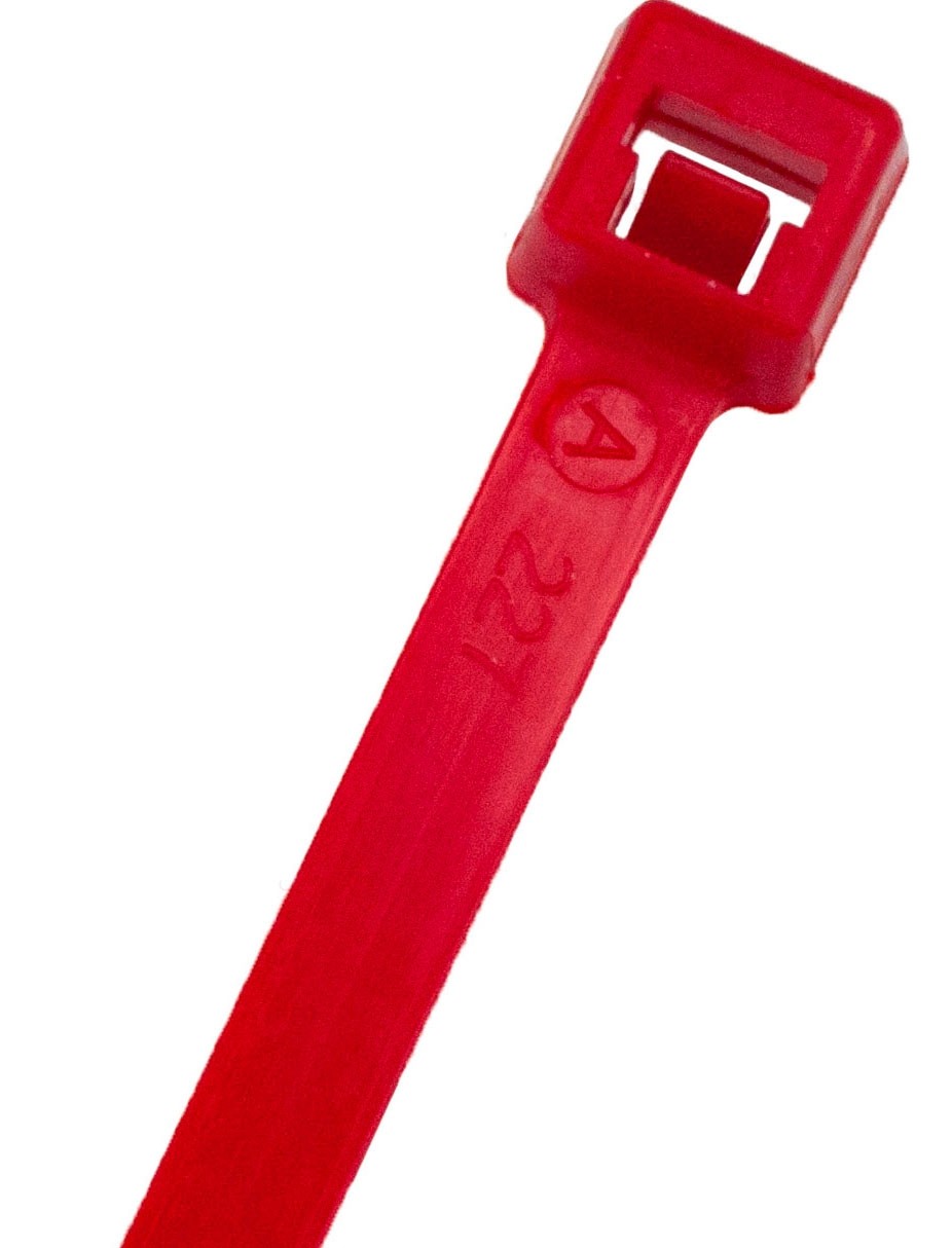 Cable Ties, Red, 7.5&quot;, 50#, 100/Bag (1000)