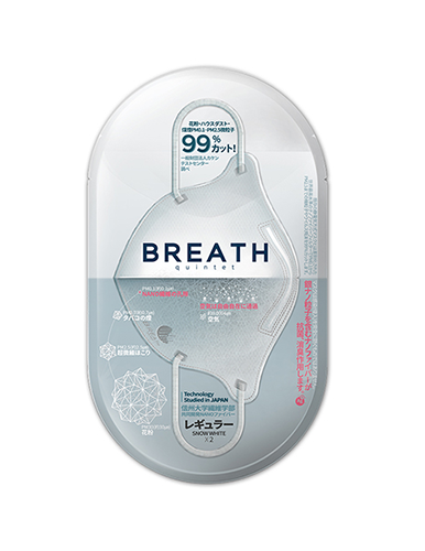 Breath Quintet Nano-Fiber Dust  Mask, Package of 2 Masks 