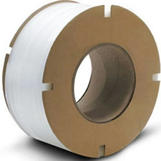 Polypropylene Strapping,  Machine Grade, White, 1/2&quot; x 